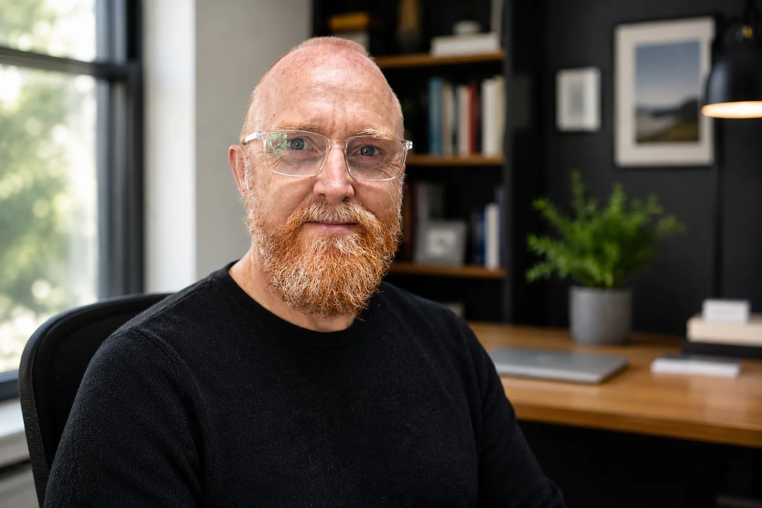 Dave Coleman, founder of Ranksy, at his desk in Dublin