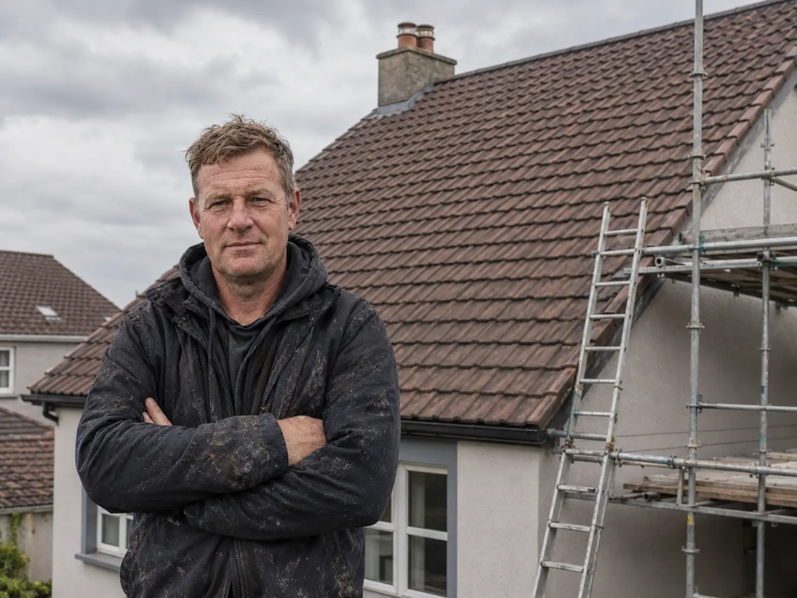 Roofer on a job — do tradespeople need a website